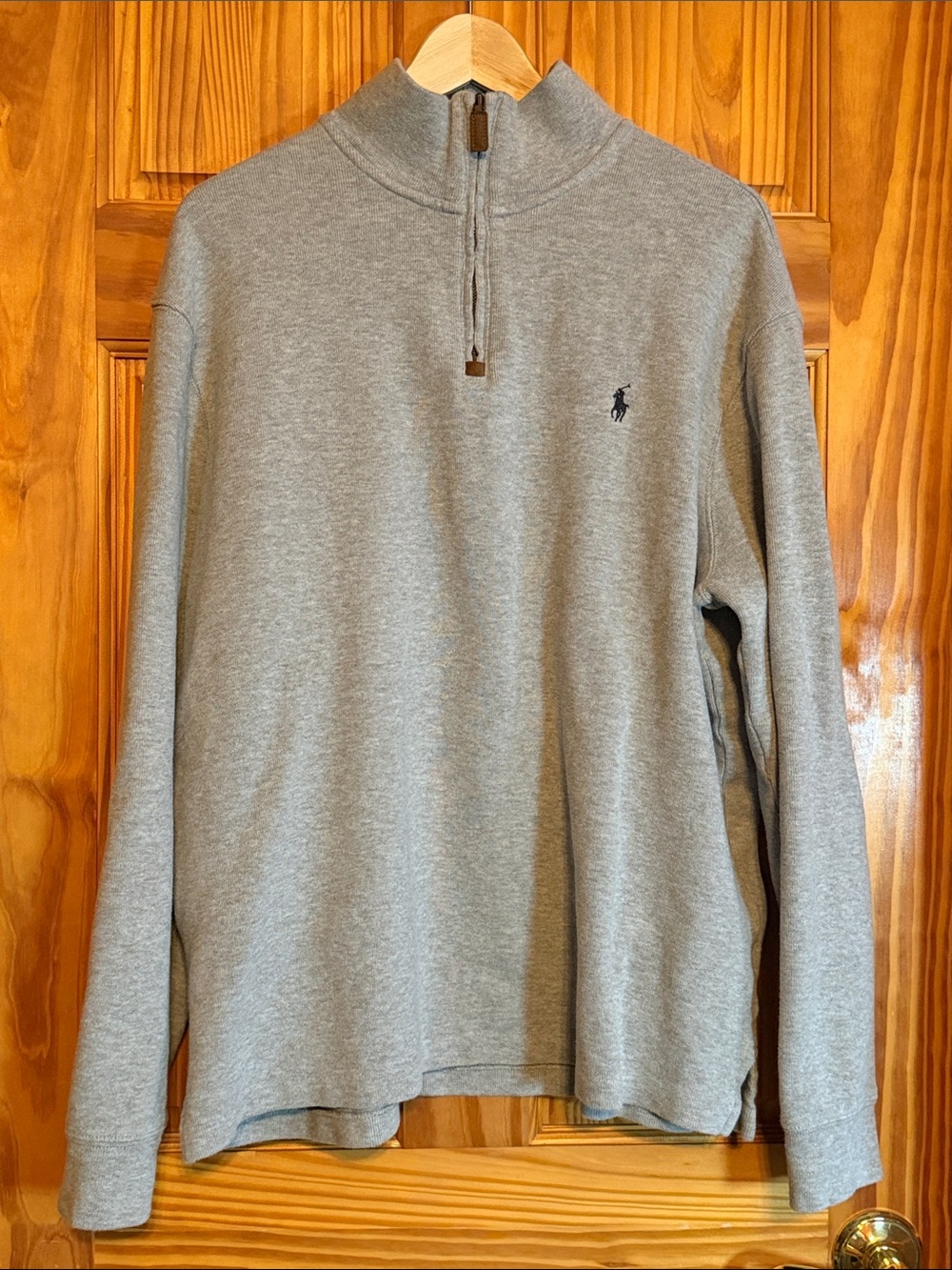 Polo by Ralph Lauren Light Gray Quarter-Zip Pullover Sweater